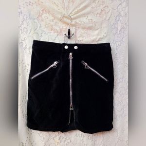 Rag & Bone black velvet mini skirt, Size 0
